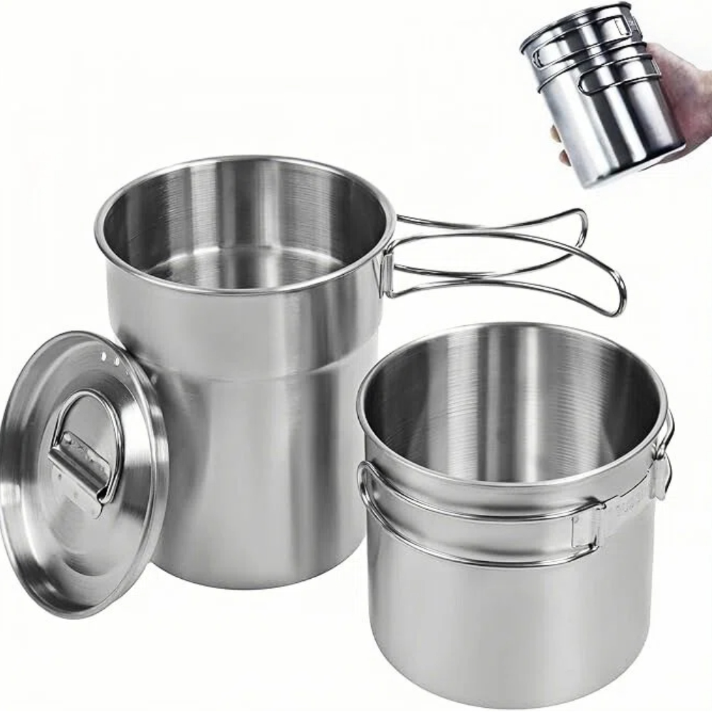 Camping Outdoor Cooking Set - Foldable Camping Cups Mugs Camping Pot