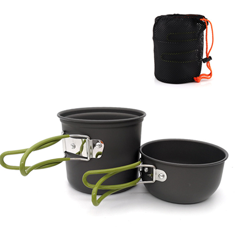 Camping Outdoor Cooking Set - Pacoone Ultralight Camping Tableware Cooking Pot