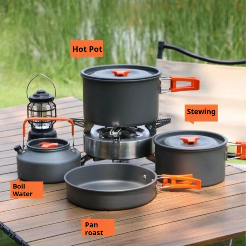 Camping Cooking Easy - Portable Large Capacity Pot Convenient Heat-resistant