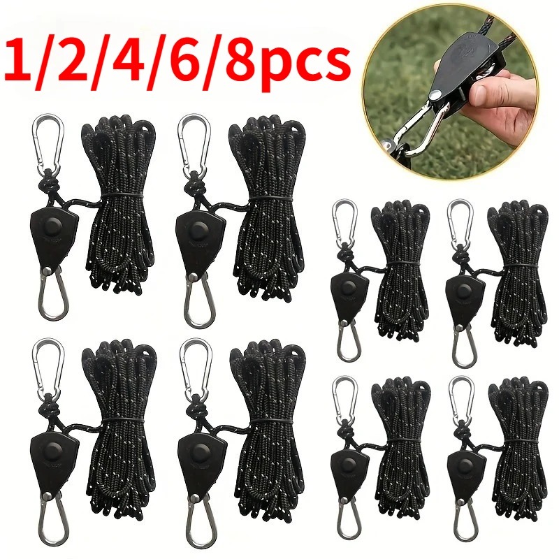 Camping Cooking Hanger - 4mm*4m Camping Tent Tie Down Rope