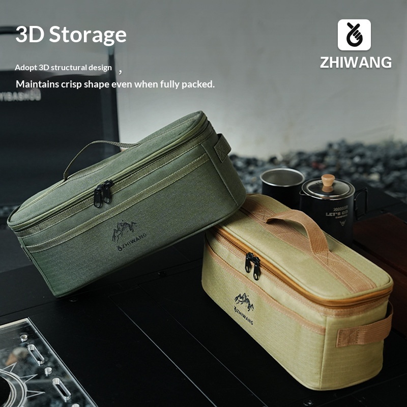 Camping Outdoor Cooking Set - Portable Multifunctional Camping Tableware Storage Bag,