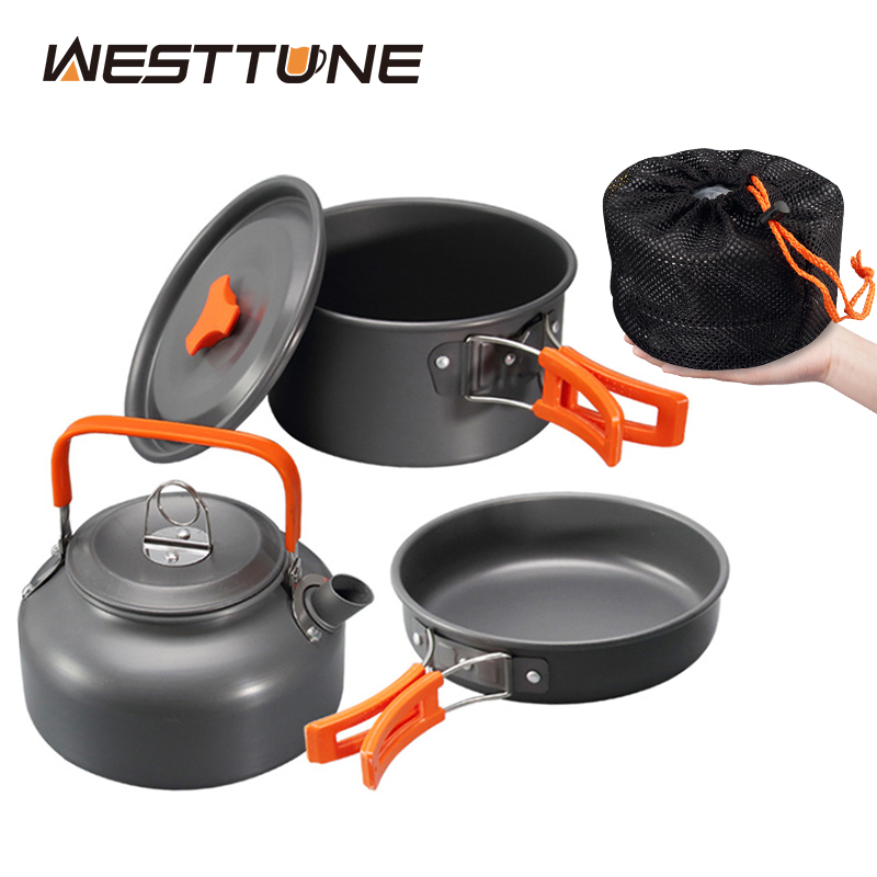 Camping Outdoor Cooking Set - WESTTUNE Camping Cookware Kit Aluminum Outdoor