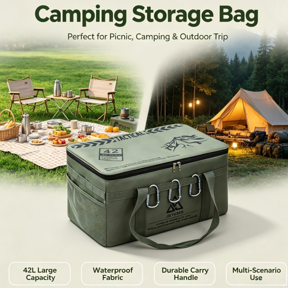 Camping Outdoor Cooking Set - 30/42L Foldable Portable Outdoor Picnic Tableware