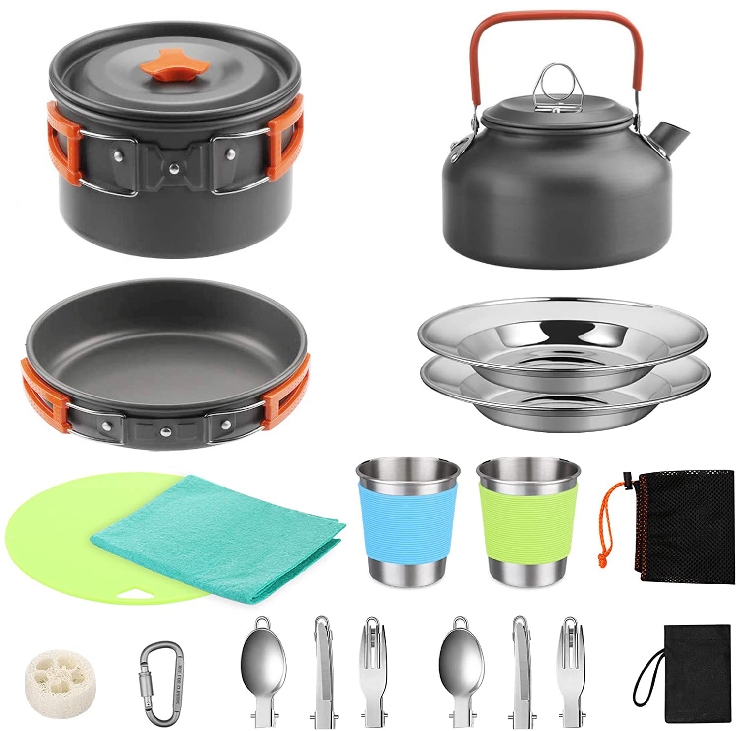Camping Cooking Easy - Complete 2-3 Person Camping Cook Set