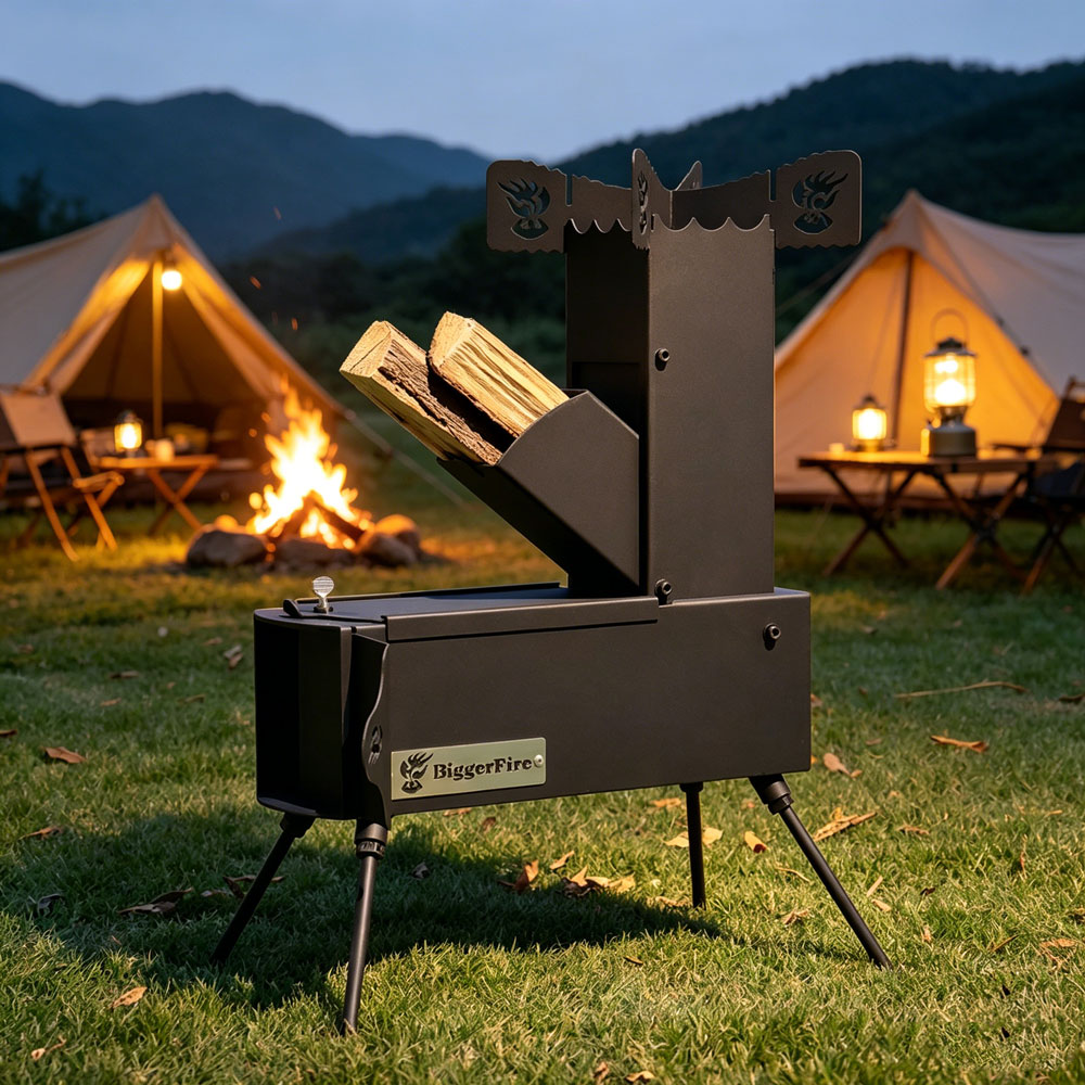Camping Cooking Fire Stove - Rocket Stove for Cooking Portable Wood