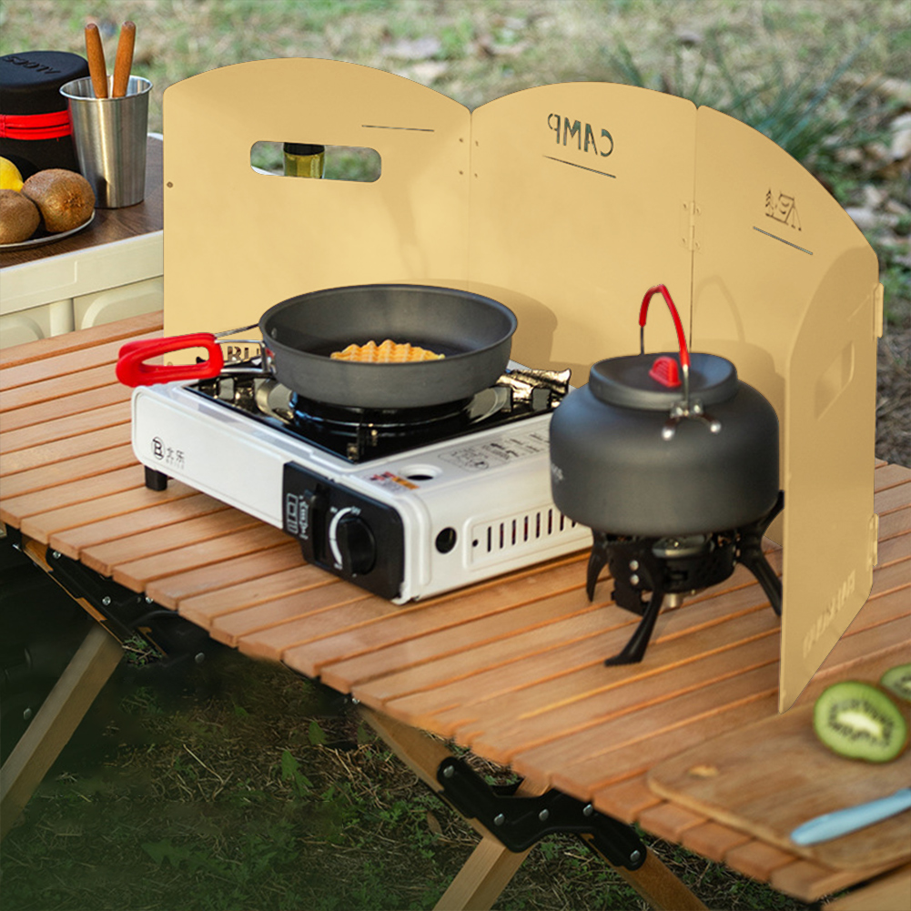 Camping Cooking Gazebo - Foldable Camping Gas Stove Windshield with