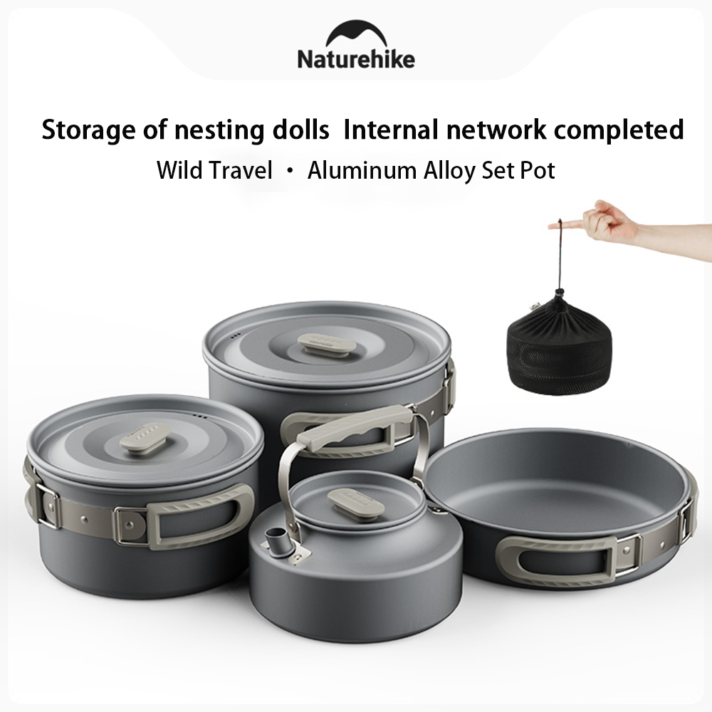 Camping Outdoor Cooking Set - Naturehike Outdoor Pot Set,Camping Cooking Equipment,Portable