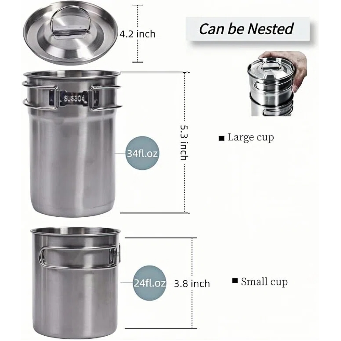Foldable Camping Cups Mugs Cam - Camping Outdoor Cooking Set recension och pris