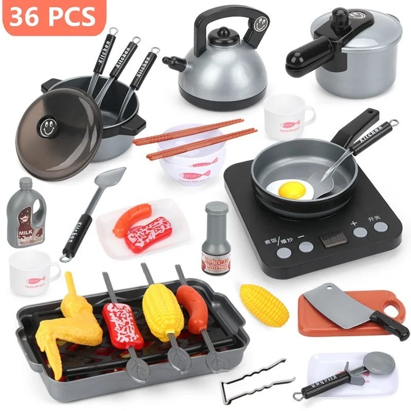 Kids Kitchen Toy Set Toddler P - Camping Cooking Kids recension och pris