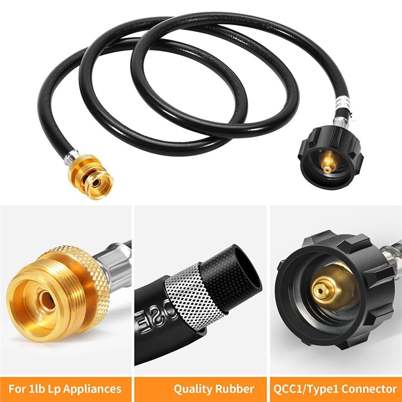 QCC Propane Tanks Adapter Hose - Camping Cooking Easy recension och pris