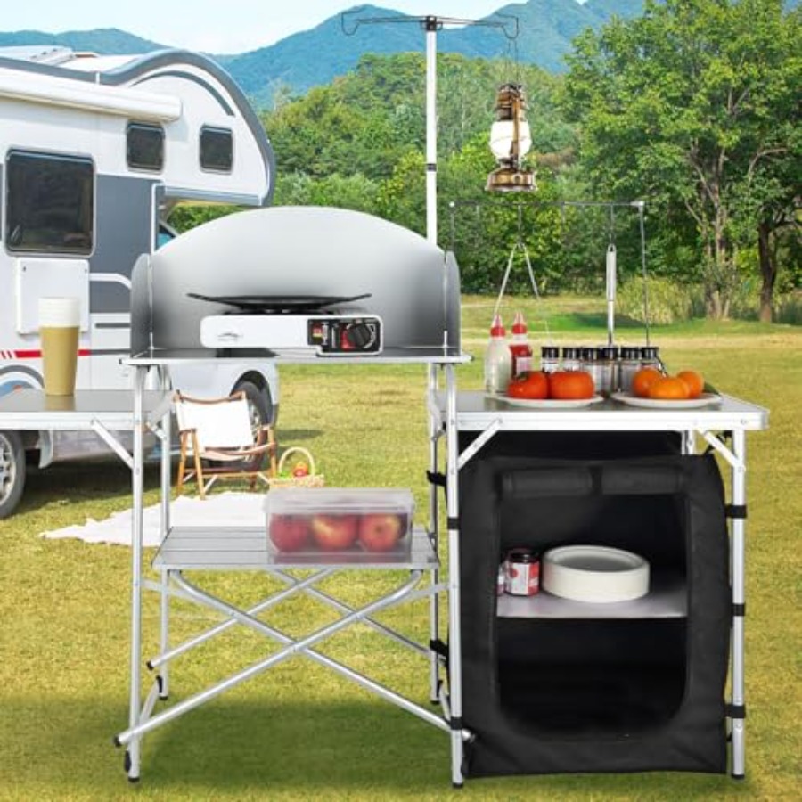 Camping Kitchen Table, Folding - Camping Cooking Cupboard recension och pris