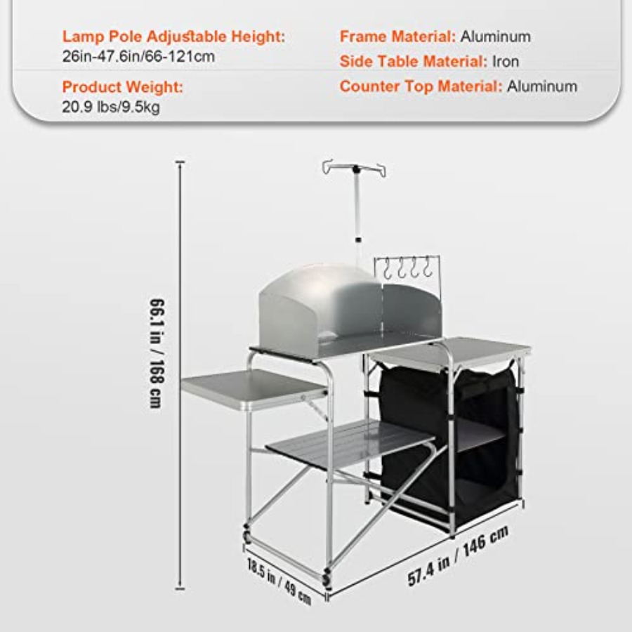 Camping Kitchen Table, Folding - Camping Cooking Cupboard recension och pris