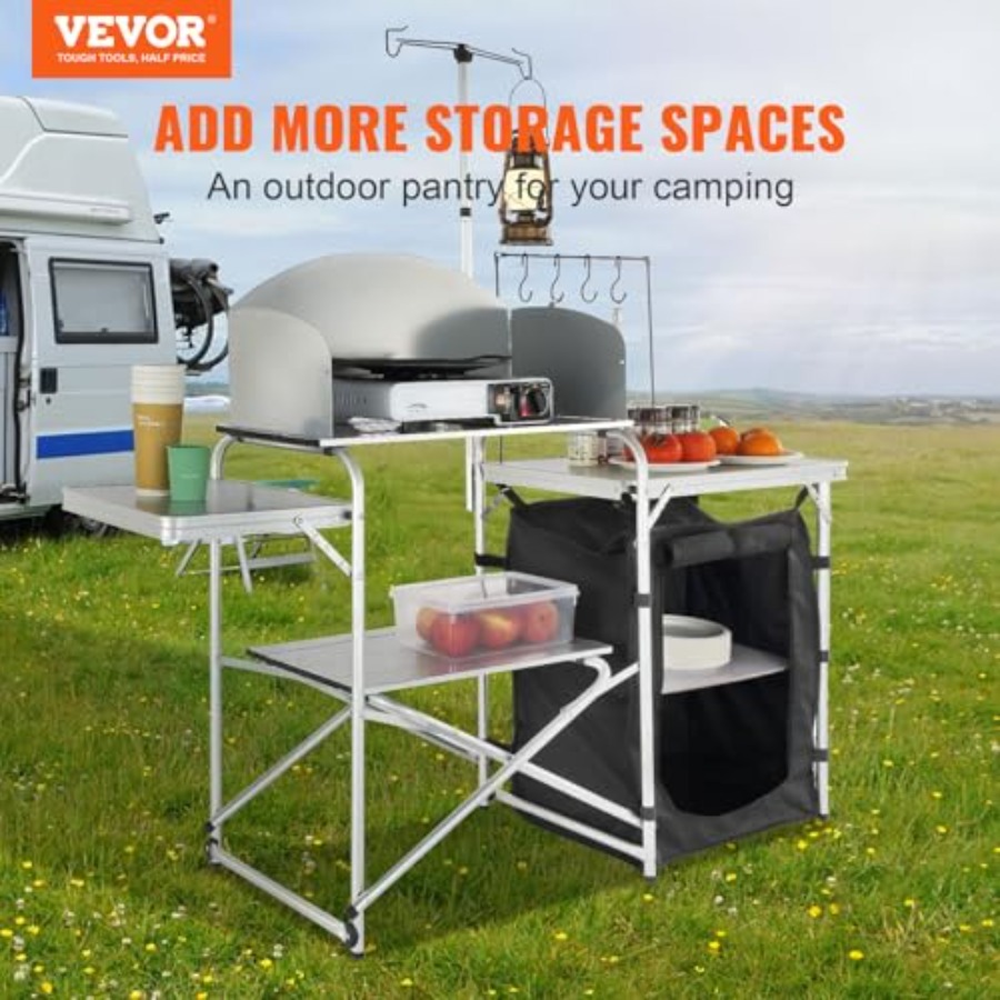 Camping Kitchen Table, Folding - Camping Cooking Cupboard recension och pris