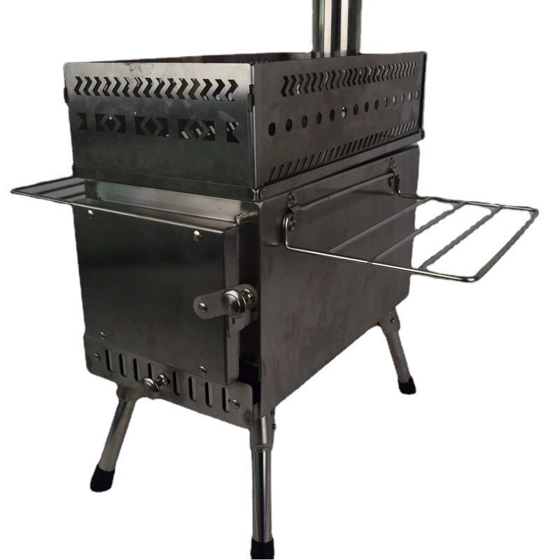 Stainless Steel Folding Wood B - Camping Cooking Fire Stove recension och pris