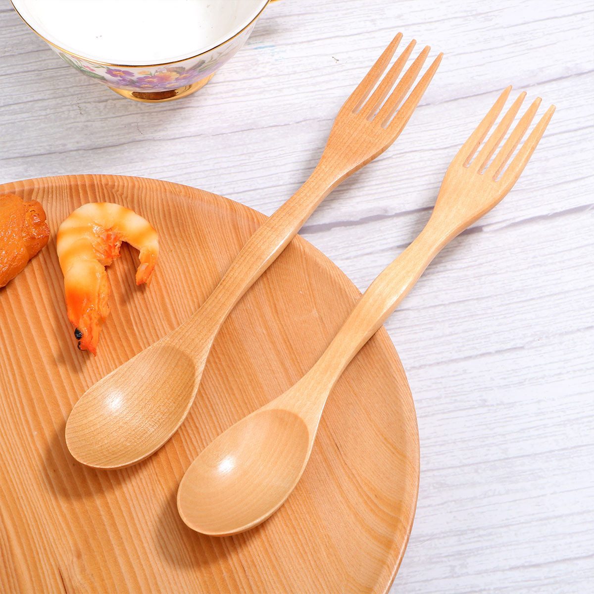 2Pcs Kids Spork Set Bamboo Spo - Camp Spork Set recension och pris