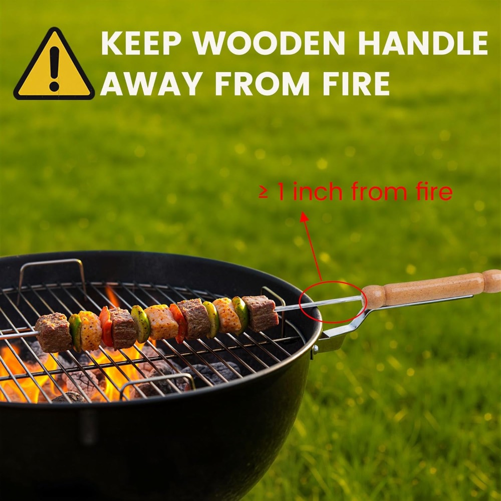 Reusable BBQ Skewers for Grill - Camping Outdoor Cooking Set recension och pris