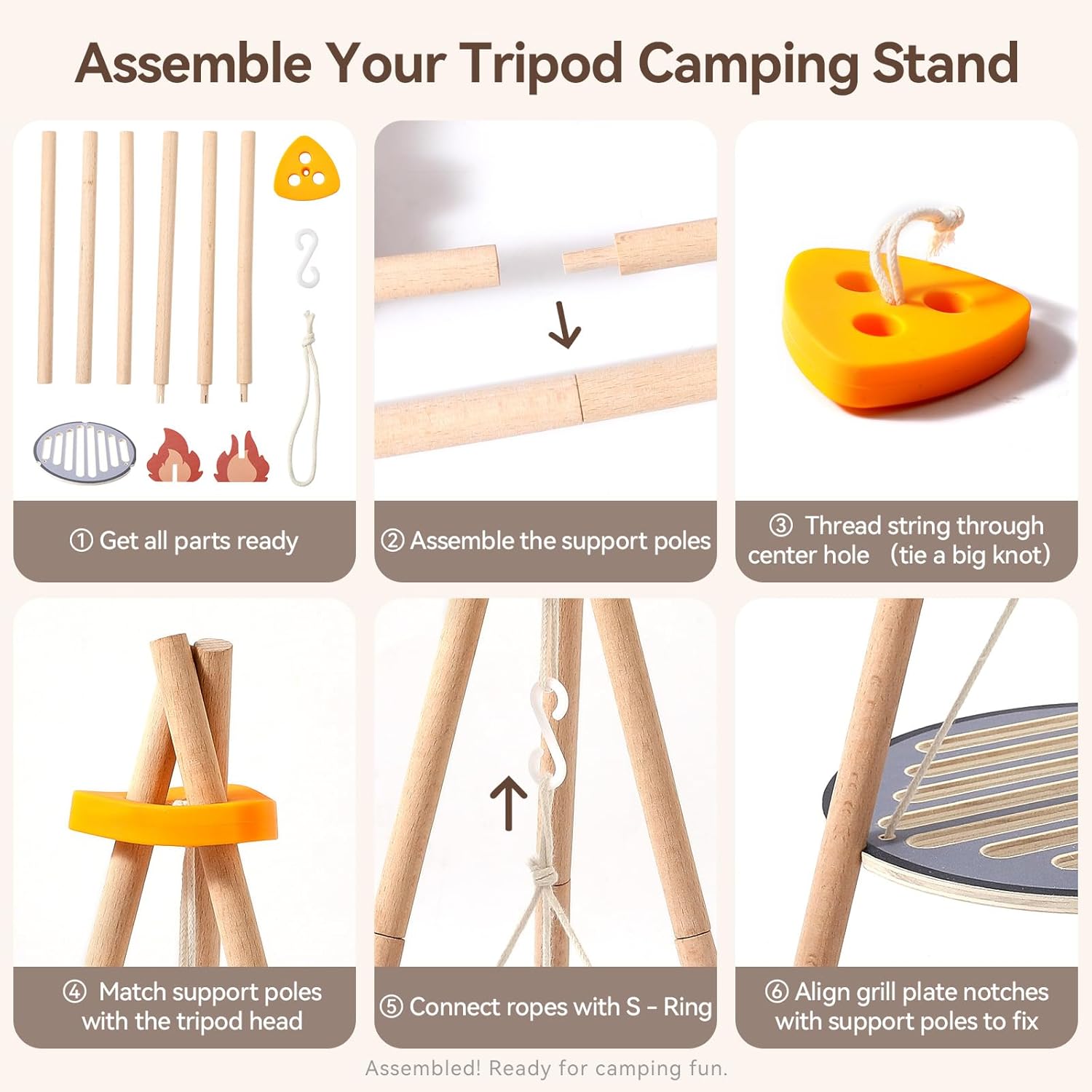 Wooden Kids Camping Toy Set Ca - Camping Cooking Kids recension och pris