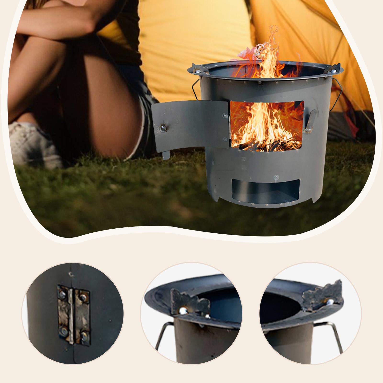 Camping Wood Stove Folding Iro - Camping Cooking Fire Stove recension och pris