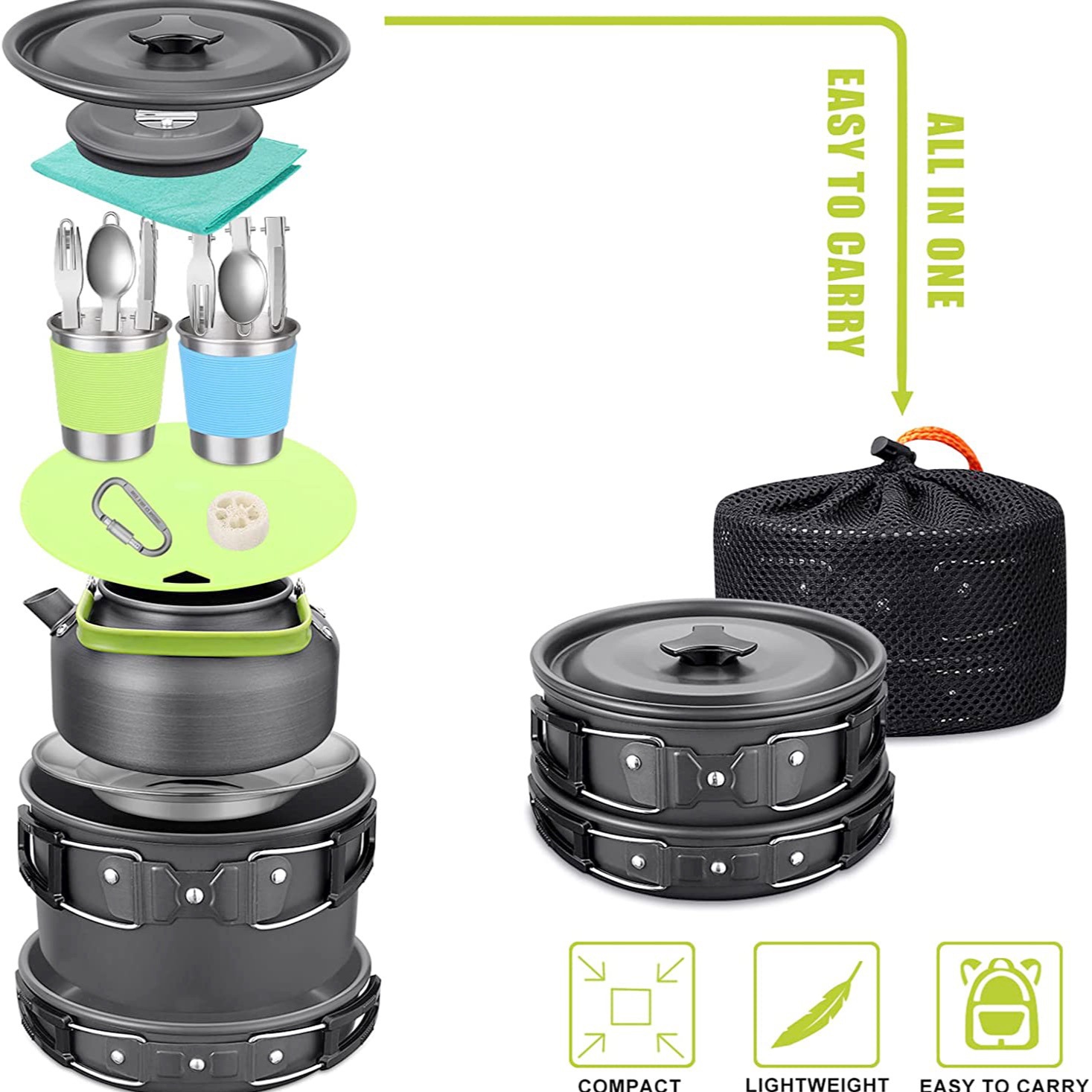 Complete 2-3 Person Camping Co - Camping Cooking Easy recension och pris