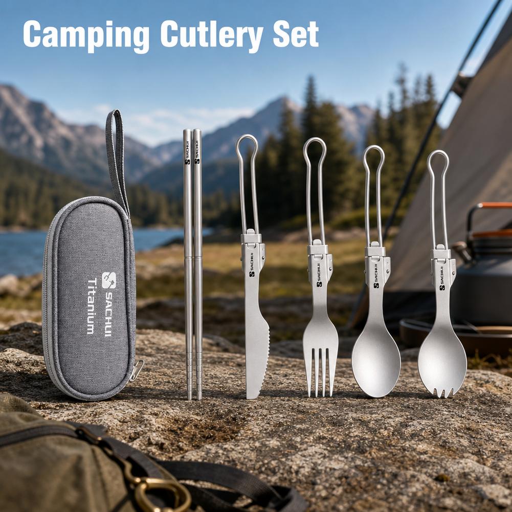 Titanium Camping Spork Cutlery - Camp Spork Set recension och pris