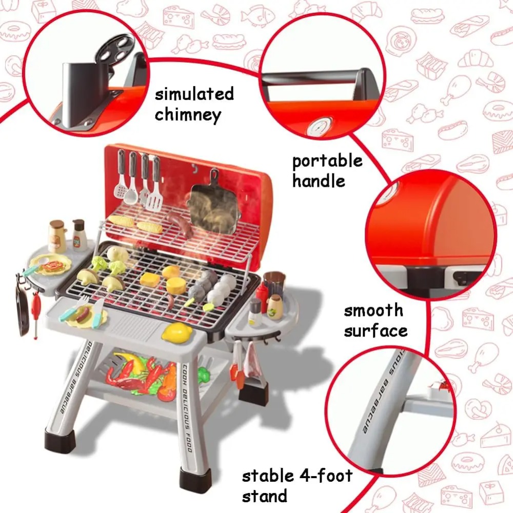 Barbecue Grill Toy Set Kids BB - Camping Cooking Kids recension och pris