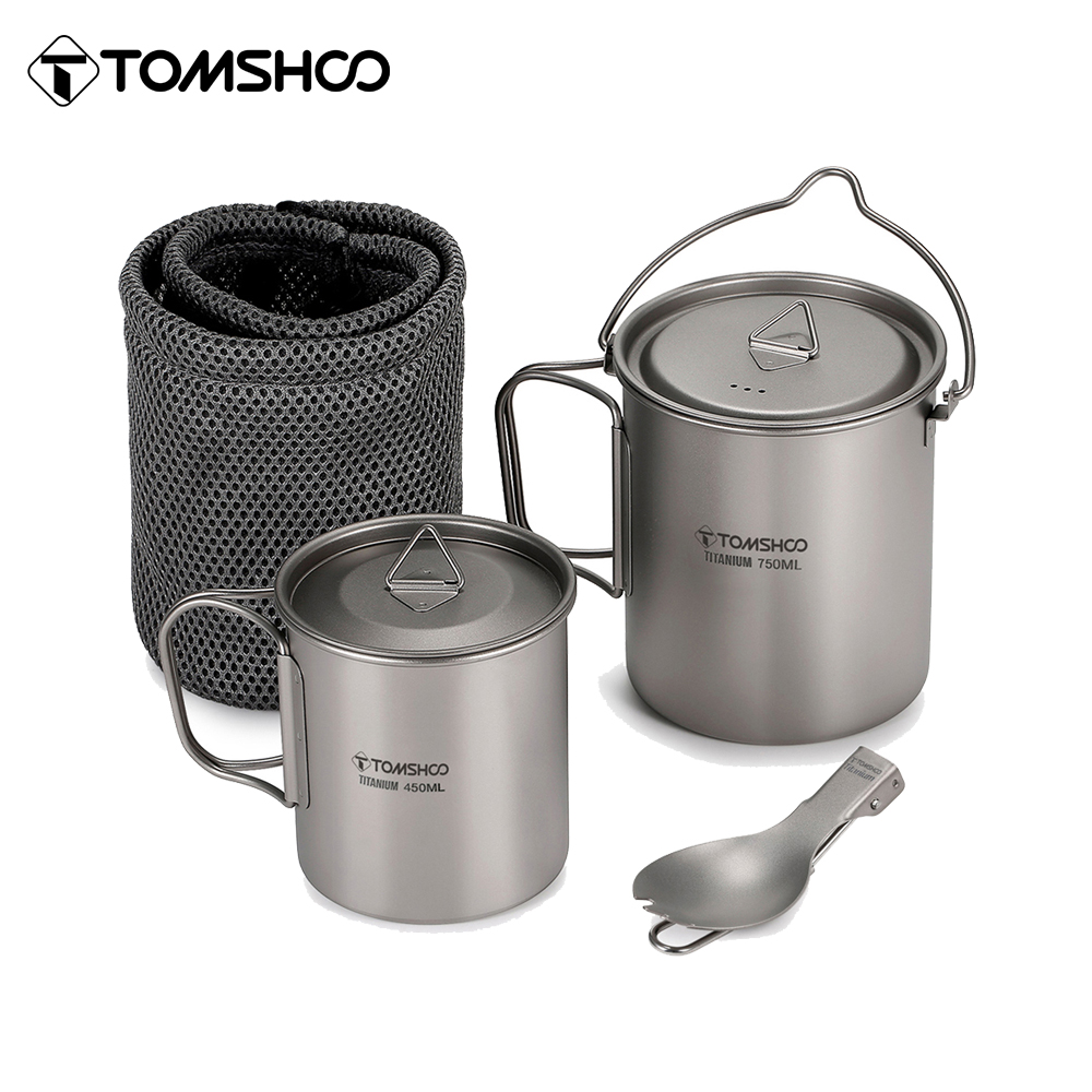 Tomshoo 3 PCS Titanium Cookwar - Camp Spork Set recension och pris