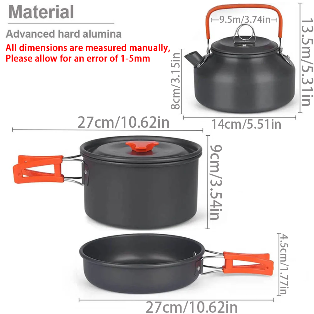 1pcs/1set Camping Cookware Kit - Camping Cooking Pots And Pans recension och pris