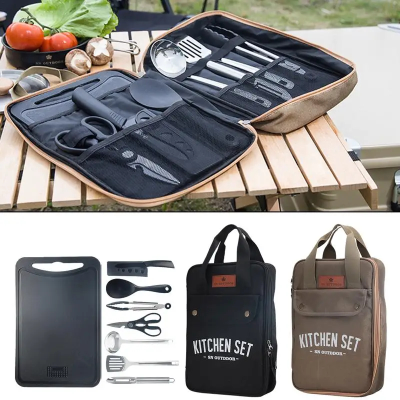 8pcs Camping Kitchen Cookware  - Camping Cooking All In One recension och pris