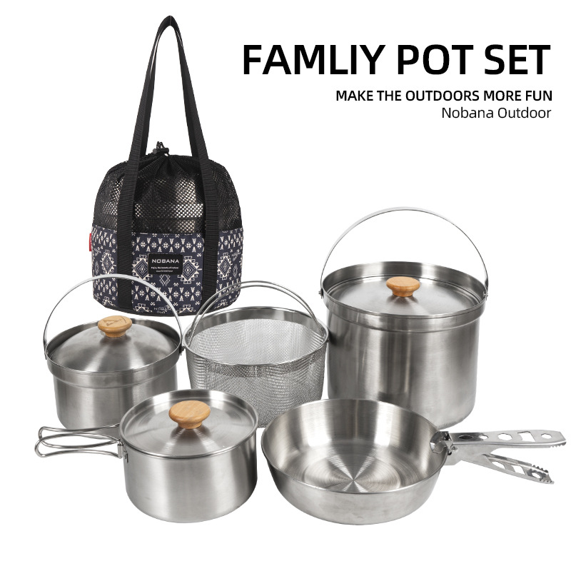 NOBANA Newest Outdoor Stainles - Camping Cooking Pots And Pans recension och pris