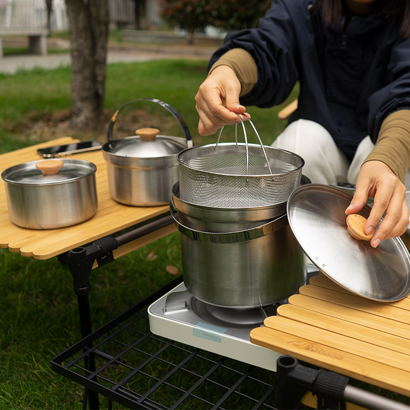 NOBANA Newest Outdoor Stainles - Camping Cooking Pots And Pans recension och pris