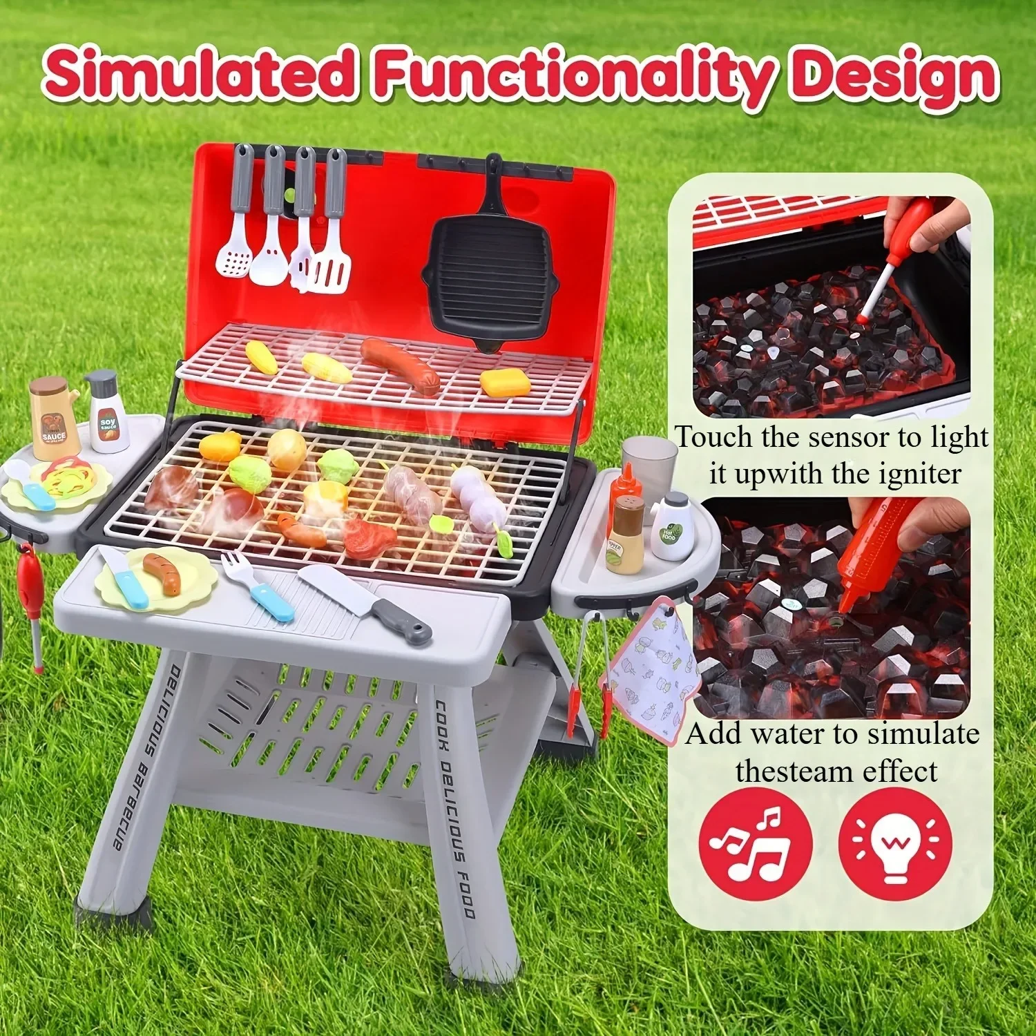 Barbecue Grill Toy Set Kids BB - Camping Cooking Kids recension och pris