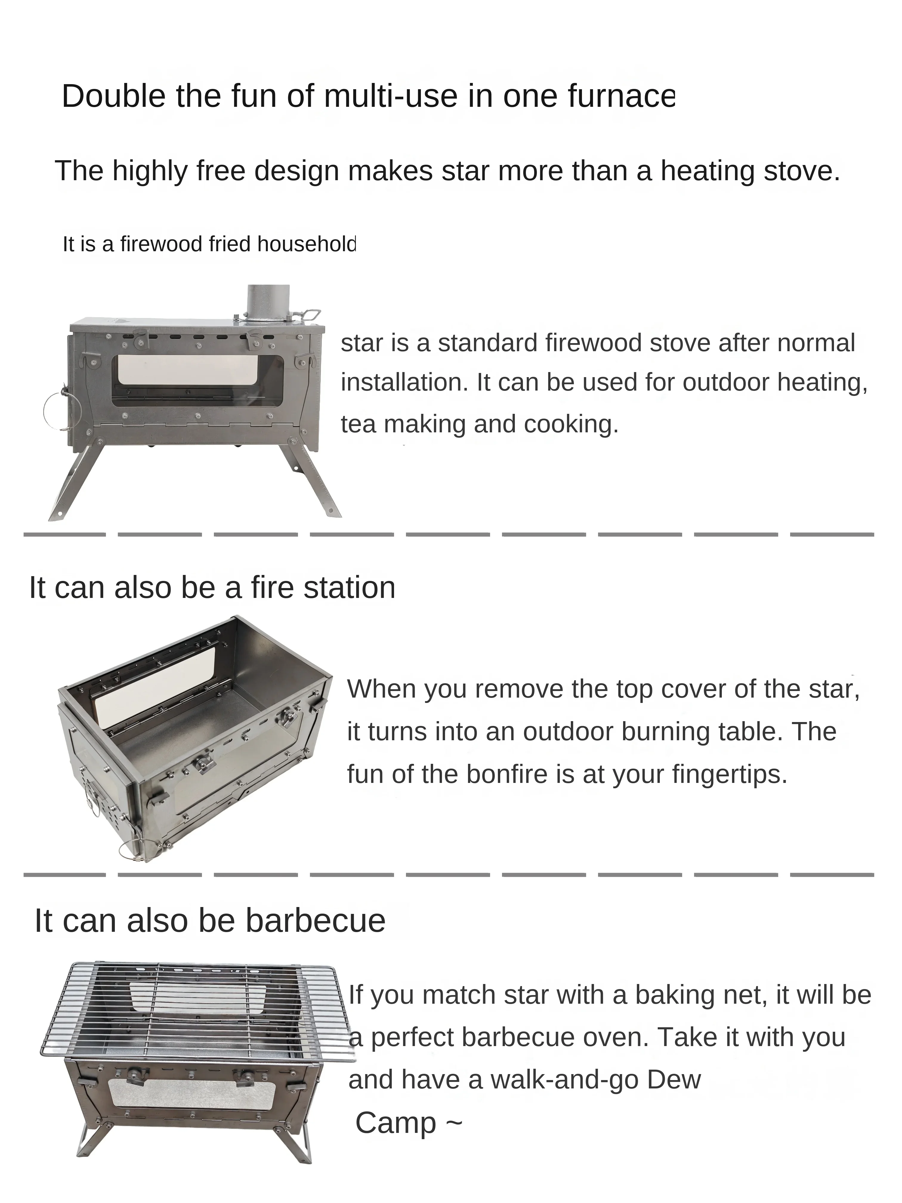 WT Star Ti Titanium Alloy Fold - Camping Cooking Gazebo recension och pris