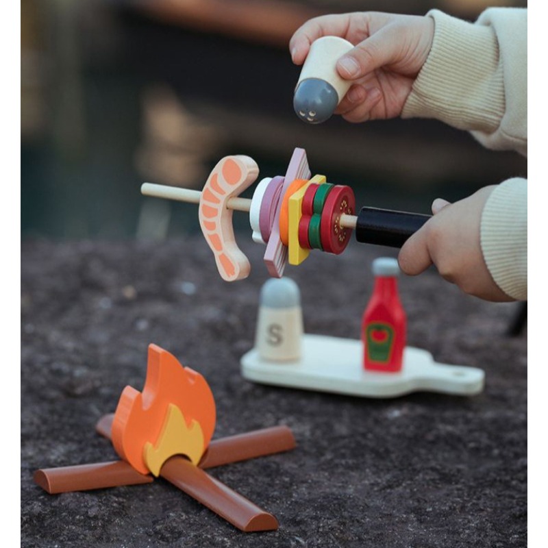 Wooden Camping Pretend Play Se - Camping Cooking Kids recension och pris