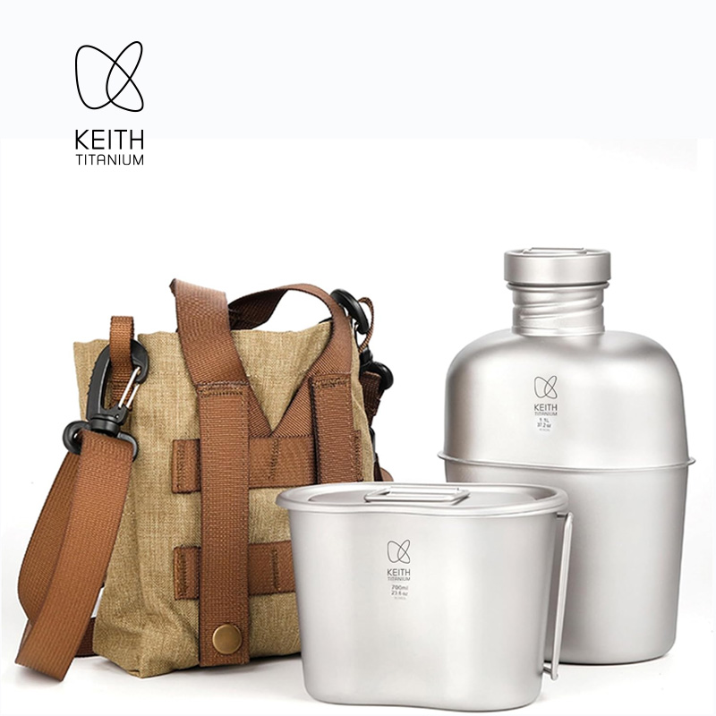 KEITH  Pure Titanium Canteen M - Camping Outdoor Cooking Set recension och pris
