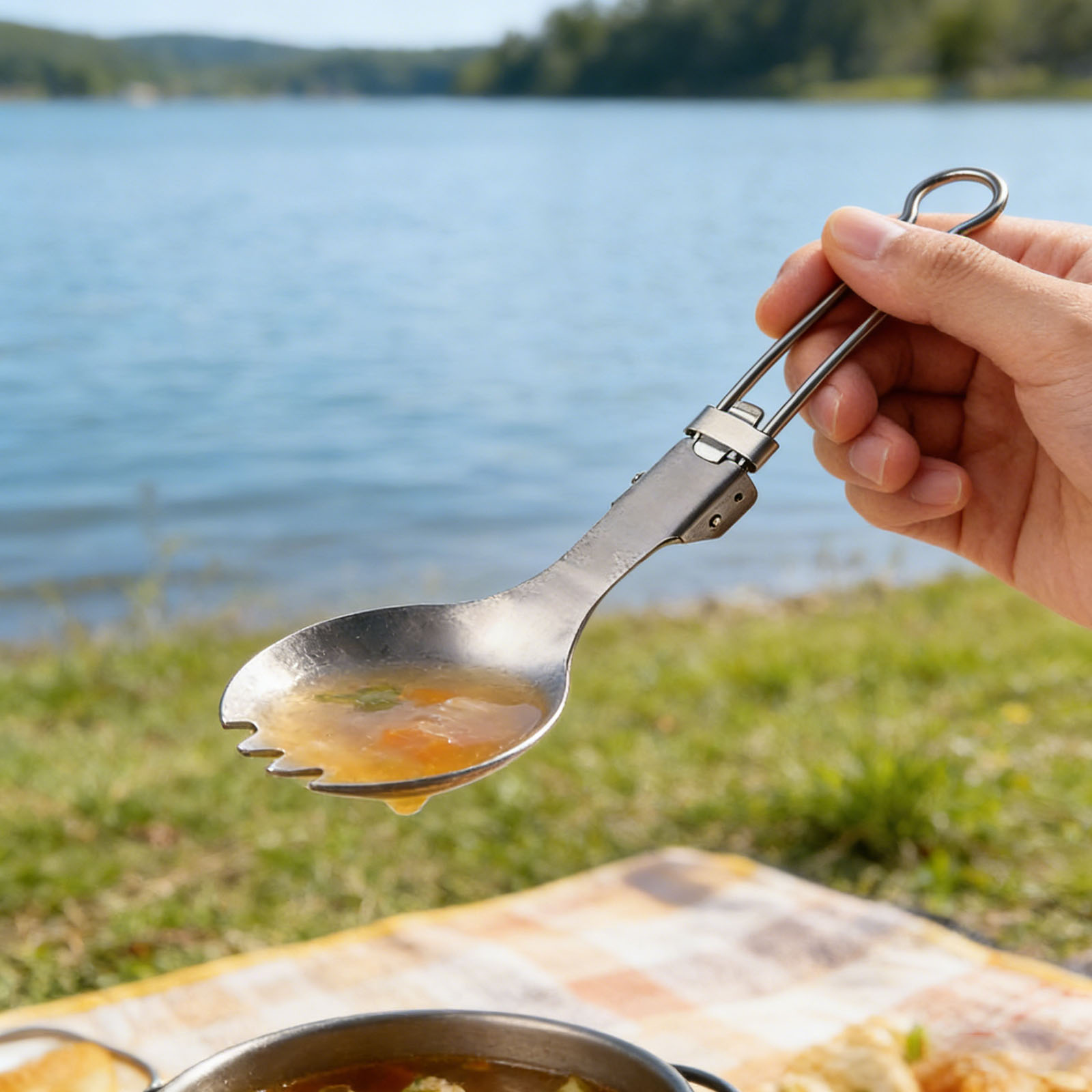 Titanium Foldable Cutlery Set  - Camp Spork Set recension och pris