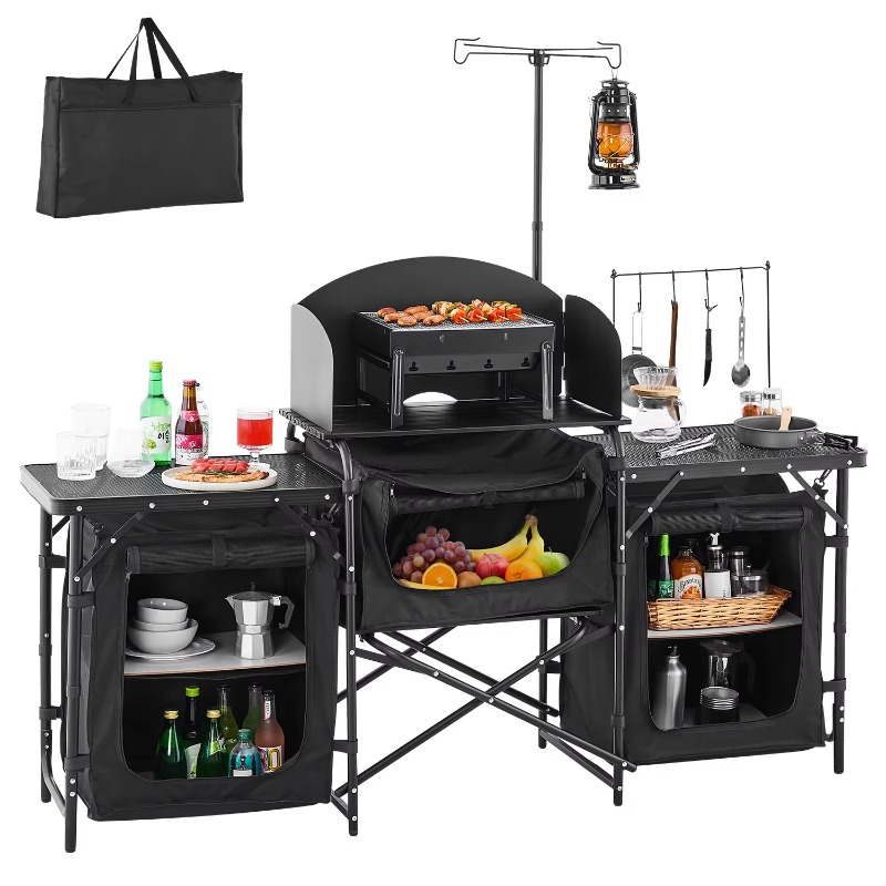 【Hot】VEVOR Camping Kitchen Tab - Camping Cooking Cupboard recension och pris