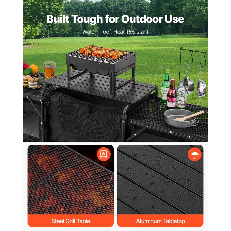 【Hot】VEVOR Camping Kitchen Tab - Camping Cooking Cupboard recension och pris