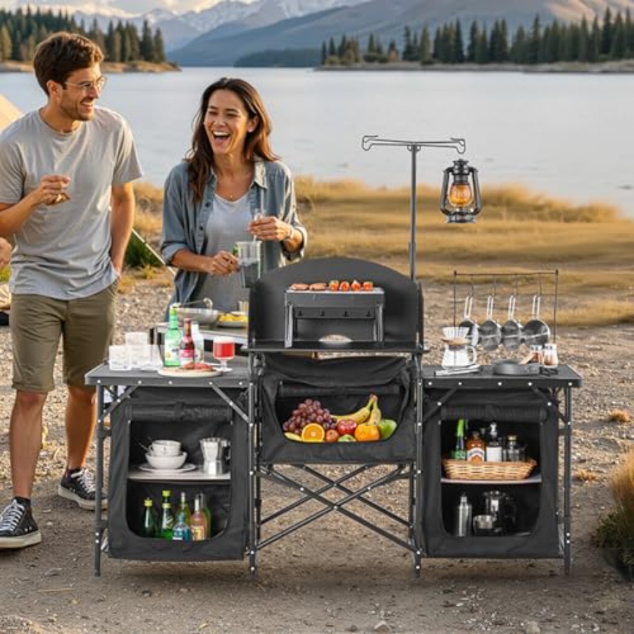 Camping Kitchen Table, Outdoor - Camping Cooking Cupboard recension och pris