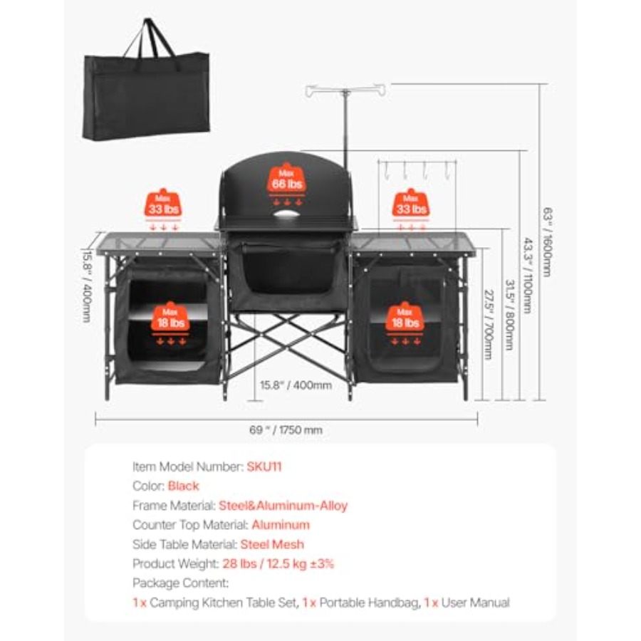 Camping Kitchen Table, Outdoor - Camping Cooking Cupboard recension och pris