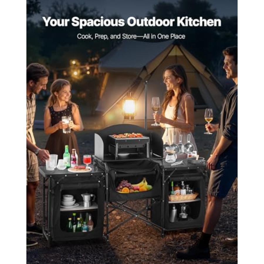 Camping Kitchen Table, Outdoor - Camping Cooking Cupboard recension och pris