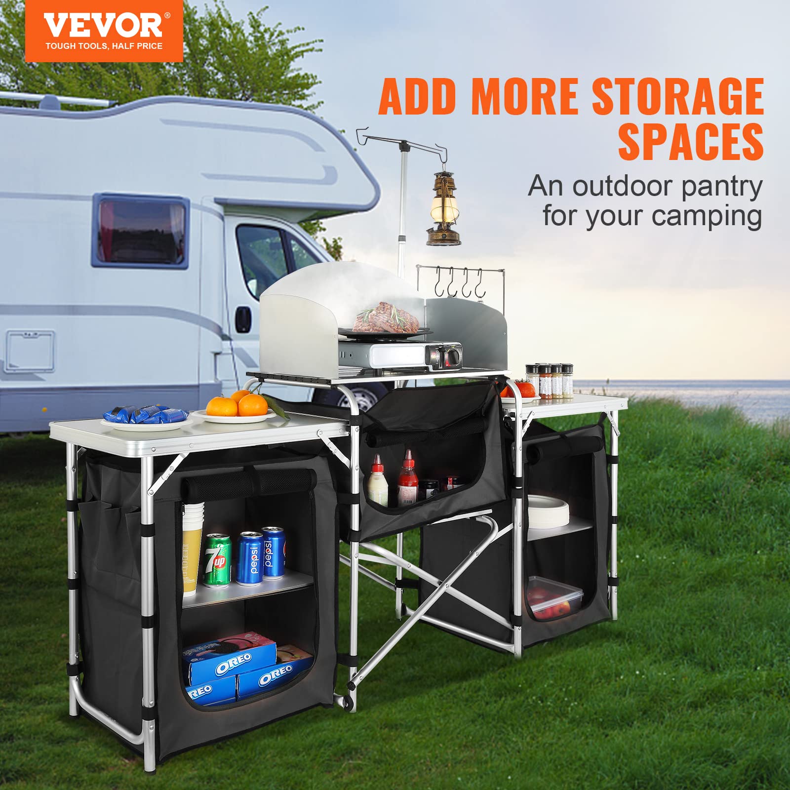 Folding Outdoor Cooking Table  - Camping Cooking Cupboard recension och pris