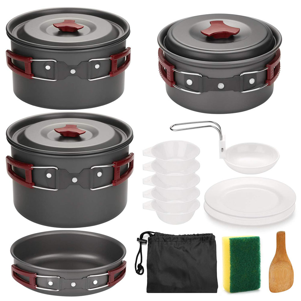 Outdoor Camping Cookware Kit N - Camping Cooking Pots And Pans recension och pris