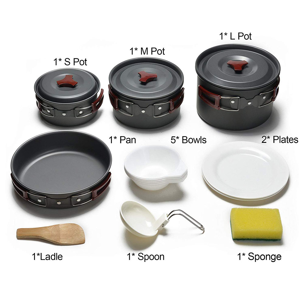 Outdoor Camping Cookware Kit N - Camping Cooking Pots And Pans recension och pris