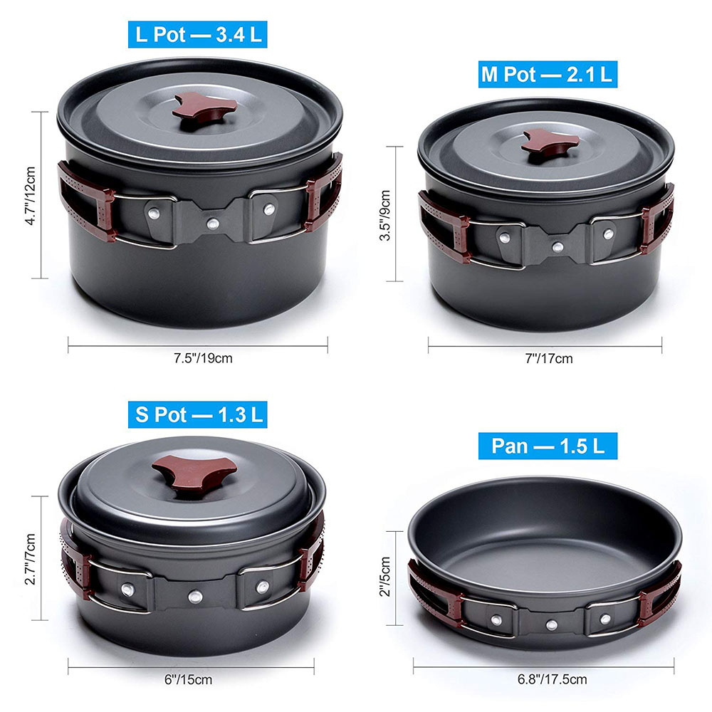 Outdoor Camping Cookware Kit N - Camping Cooking Pots And Pans recension och pris
