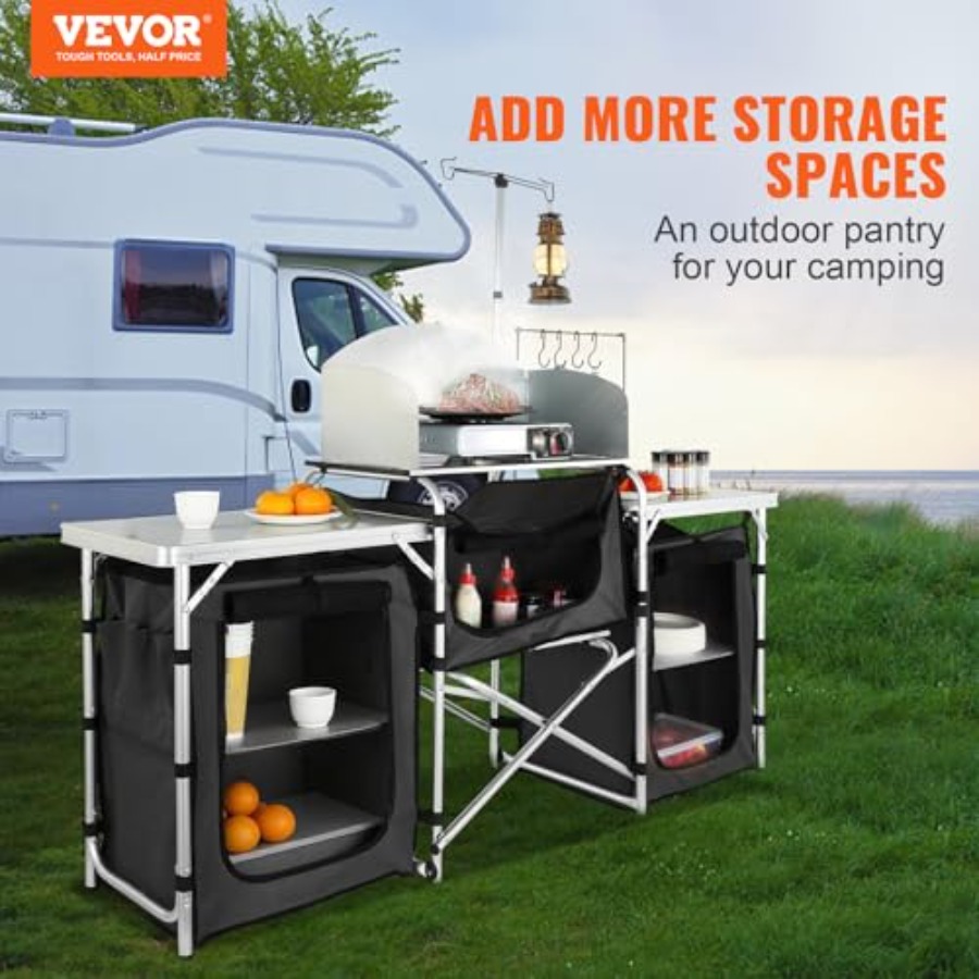 Camping Kitchen Table, Folding - Camping Cooking Cupboard recension och pris